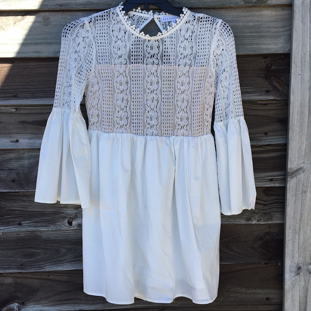 White backless dress